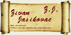 Živan Jasikovac vizit kartica